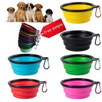 Cuencos plegables de silicona para perros gatos animales pequeños agua portátil redondeada