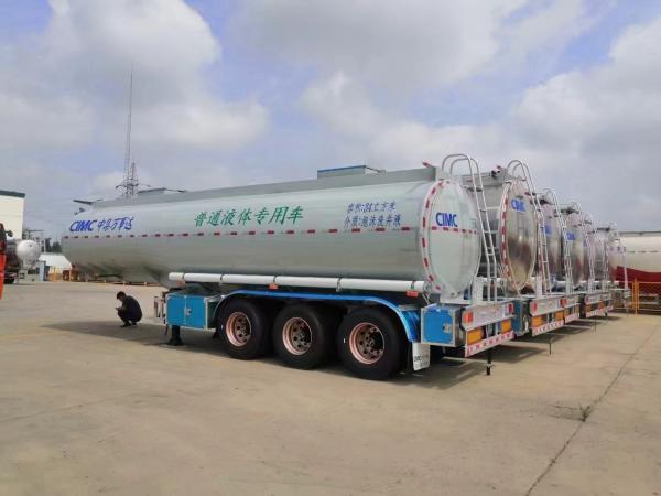 CIMC 3 axles 41cbms iron and stainless steel Ordinary liquid tank edible cooking oil semi trailer tanker