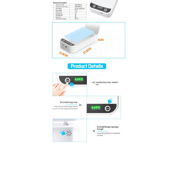 Ultraviolet Mobile Phone Disinfection Box Usb Charging Wireless Charging