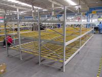 Rack de gravidade Cartão sistema de rack de fluxo de aço rolante industrial
