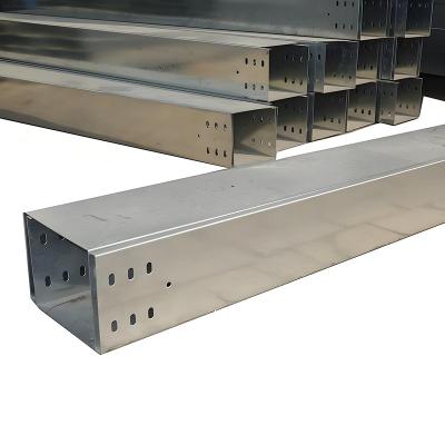 High Corrosion Resistance Slotted Wall Mounted Cable Tray Steel Material Cable Tray Trough