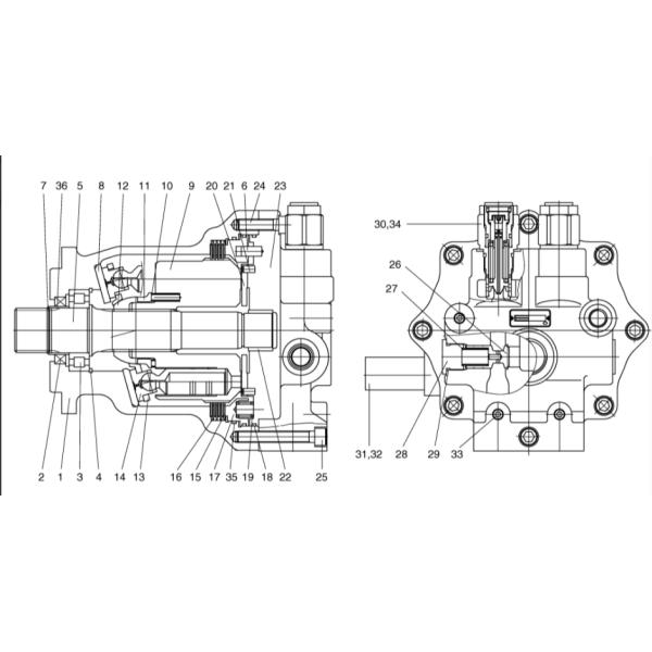 2401-9309A K1022754 401-00359 170303-00073A Swing Motor Assembly For DX340 DX300 DX420LC-A SOLAR 330LC-V