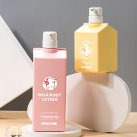 500 ml/1000 ml PET Rosa/ Amarelo Gloss Bottle With White Pump Para shampoo loção frasco