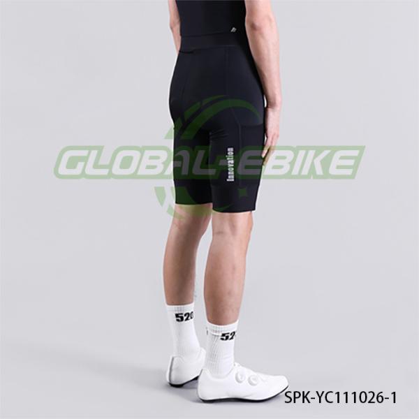 Calças negras de ciclismo masculino com cinturão elástico e calça para bicicleta de montanha