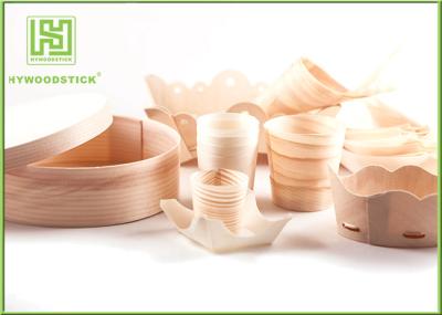 Pine / Poplar Wooden Sushi Boat / Cups For Restaurant Different Shape Size