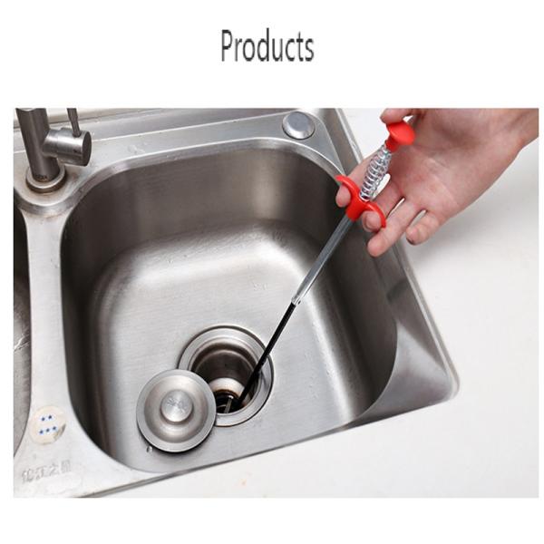 60cm Kitchen Sink Cleaning Pipe Plunger And Sewer Toilet Unclogging Tool With Handle