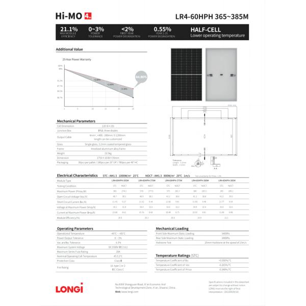 Панели солнечных батарей домашней панели солнечных батарей Longi пользы Mono кристаллические с длинными летами гарантии