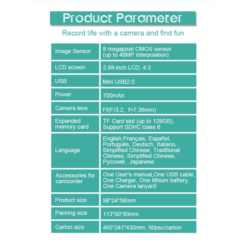 Wholesale Price HD 2.7K 48MP Digital Camera DSLR Camera 16X Digital Zoom 2.8'' IPS Screen Auto Focus Student Vlog Camera