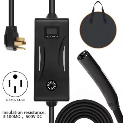 Portable Tesla Charger 3.5KW-9.6KW 16-40A 110V-240V Black