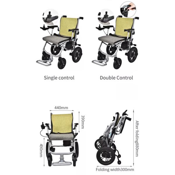 Portable 20km Mobility Walking Aids Electric Wheelchair Scooters Aluminum Foldable