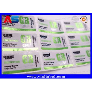 Semaglutide 2mg / 5mg Package Sticker Small Bottle Labels with Eco Friendly Features and Waterproof Design