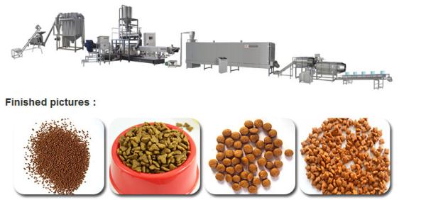 Dog Cat Pet Food Making Machine / Extruder Food Grade Stainless Steel 304 22 × 2 × 4m
