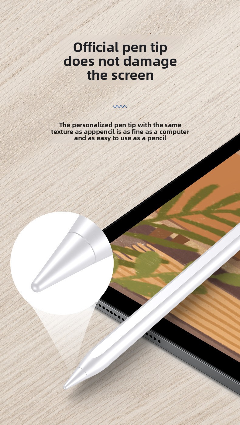 Metal Capacitive Pen for Touch Screen Painting and Handwriting Compatible with Active iPad and for Pencil Adsorbable