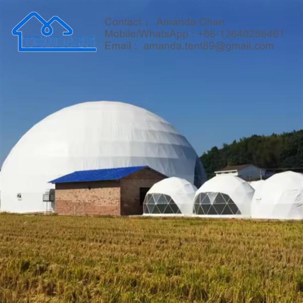 Outdoor Big White Marquee Circus Dome Roof Double Decker Tent On For Wedding