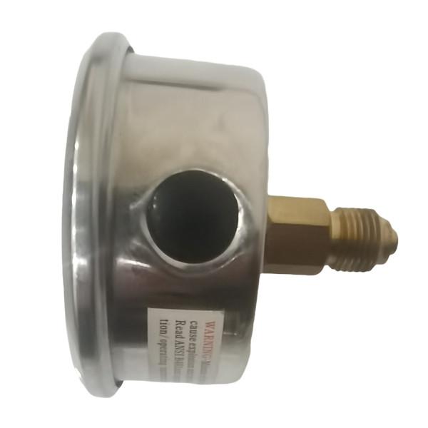 2-1/2 Liquid filled Pressure Gauge,0-230 psi/bar, 1/4 BSP back mount, stainless steel case and brass internal