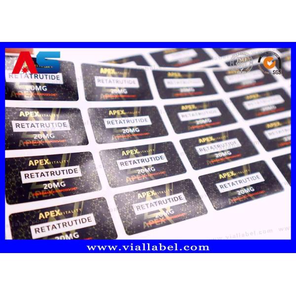 Étiquette du flacon peptidique fortement adhésif personnalisé avec autocollants d' huiles pour injection