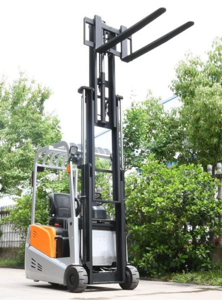 Counterbalance 3 Wheel Electric Forklift Truck Hydraulic Driving