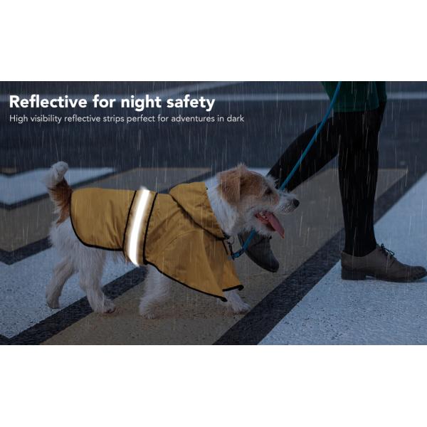 Reflective Dog Raincoat - Adjustable Waterproof Raincoat for Dogs, Lightweight Dog Hooded Slicker Rain Coat Poncho