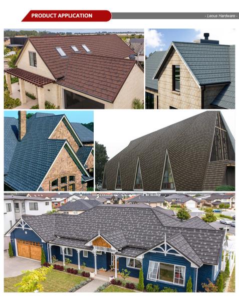 1170*420mm Roof Tile Materials for House Stone Coated Roof Tile