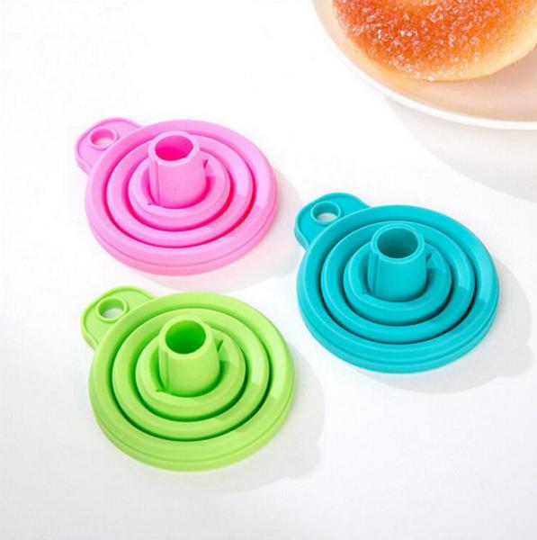 Kitchen Food Grade Silicone Funnel Liquid Dispenser Kitchen Small Tool Accessories Foldable Silicone Foldable Funnel