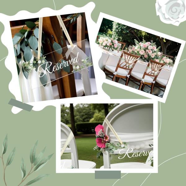 6 упаковки для свадебных стульев / церковных скамей