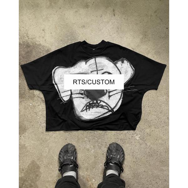 Men's and Women's Oversized T-shirts with Custom RTS Graphic Print in 100% Cotton