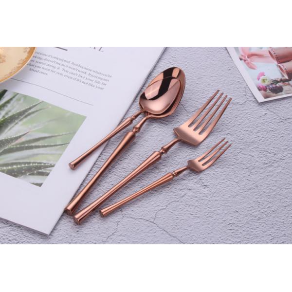 NEWTO NC021 Stainless Steel Cutlery Set Rose Gold Mirror Polish  Le posate  Talheres