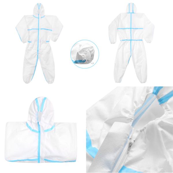 Lamination Zipper Non Woven Disposable Protective Coverall