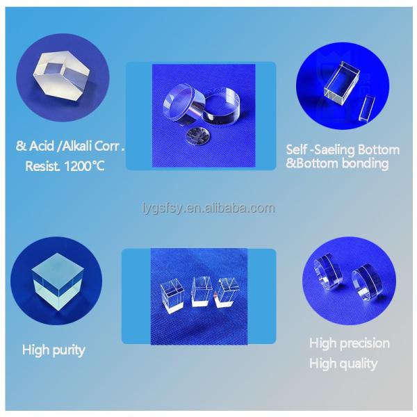 Customized Square Fused Silica Quartz Glass Plate Clear Quartz Glass Substrate For High Temperature
