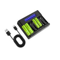 Carregador de bateria LED inteligente multifuncional para baterias recarregáveis NIMH AA/AAA