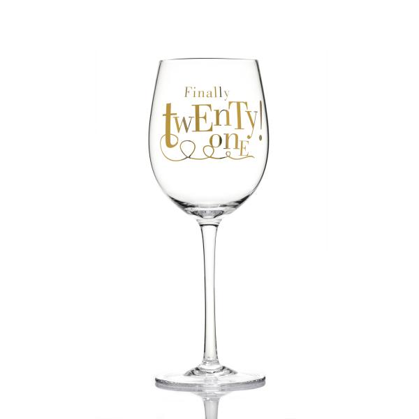 450ml Hand Blown Crystal Wine Goblets Classic With Vinyl Lettering