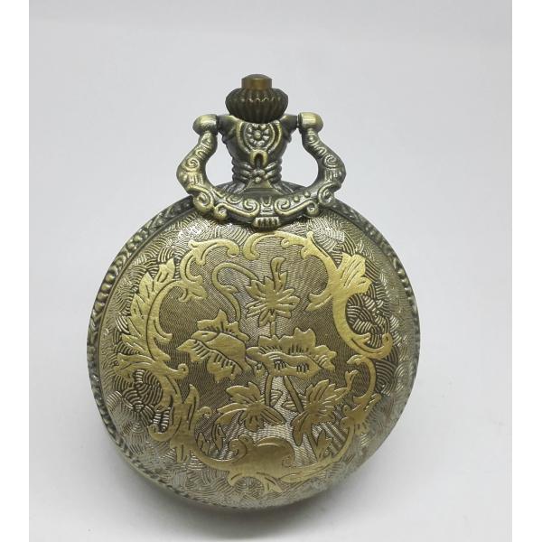 Glass Cover Vintage Classic Gold Pocket Watches Movement Stainless Steel