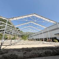 Hot Galvanized Steel Structure Tomato Plastic Film Retractable Roof Agricultural Poly Tunnel Greenhouse
