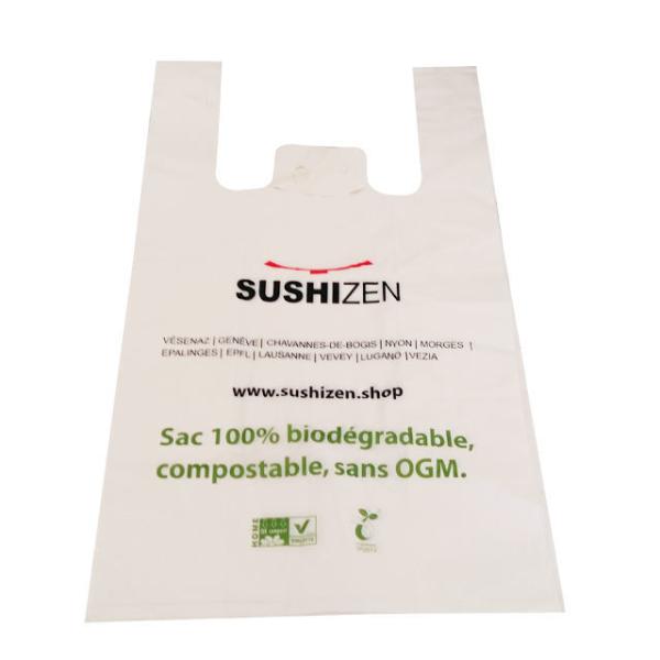 Compostable Mailing Bag PLA Material Flexiloop Handle Customizable Color And Size