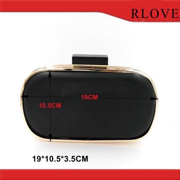 Custom plastic box clutch decoration accessory gold metal purse frame clasp for Bags