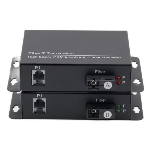 1 Channel Analog Telephone Fiber Converter PCM Voice Over Fiber Extender