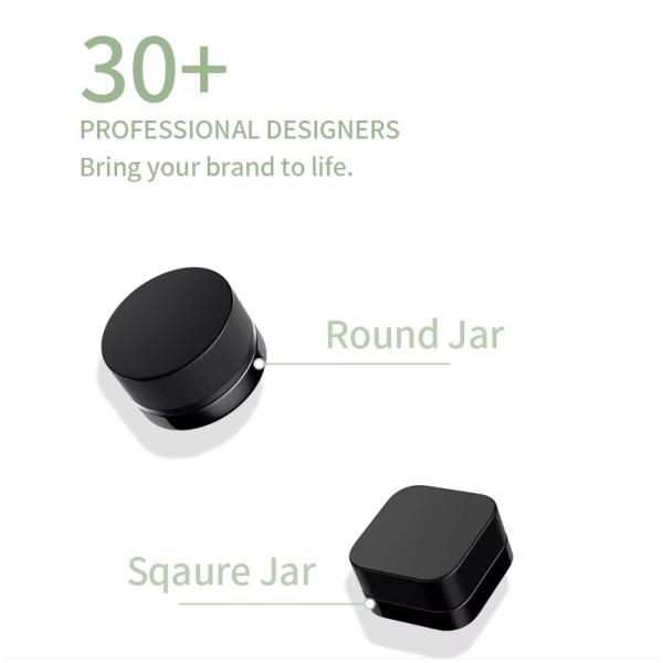 3g 5g 7g 9g Uv Violet Black Concentrare Mini Jars Airtight Eye Cream Wax Glass Container With Crc Lid