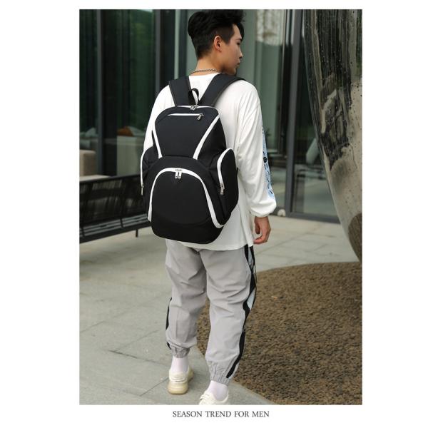 Team Basketball Backpack Men's Sports Gym Bag with Letter Pattern and Zipper Closure