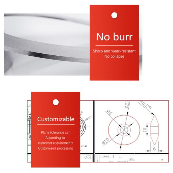 300x300x4Mm HSS Круглые резные лезвия для резки бумажной пленки из ткани