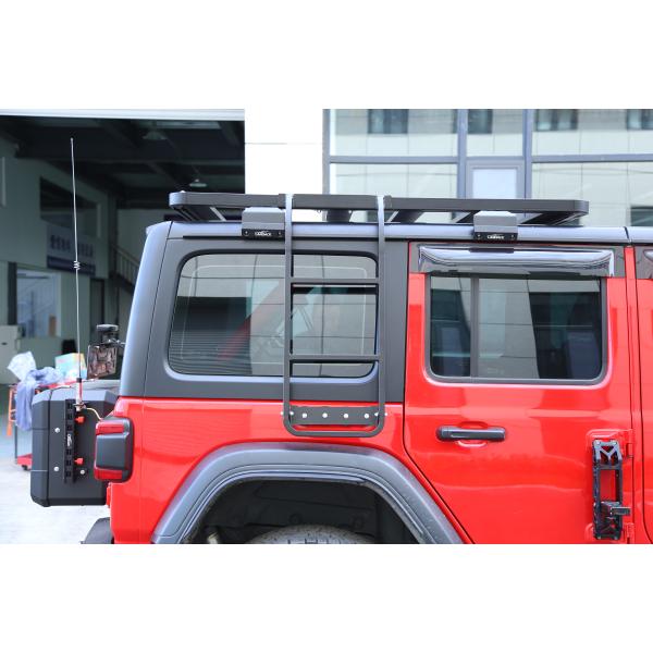 Universal Accessories Deployable Roof Car Side Ladder for Jeep WranglerJK WranglerJL