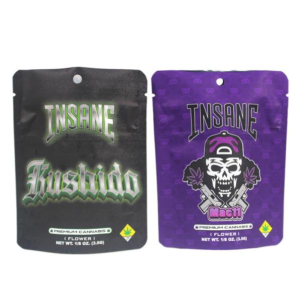 Smell Proof Soft Touch Mylar Bag 3.5g For Cookie Edibles Packaging