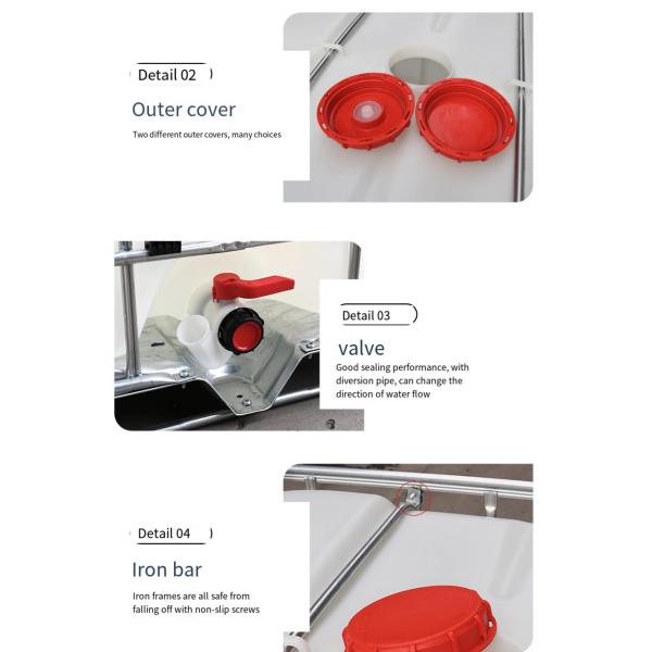 Strong IBC 1000L Chemical Container Storage Tank 1200*1000*1145mm