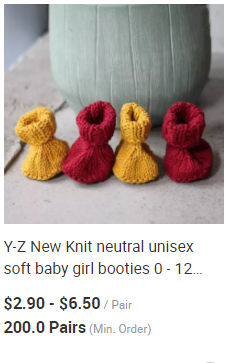 Y-Z Custom Logo Design Hand Knitted Crochet Home Newborn Girl Shoes Baby Booties for Baby Girls