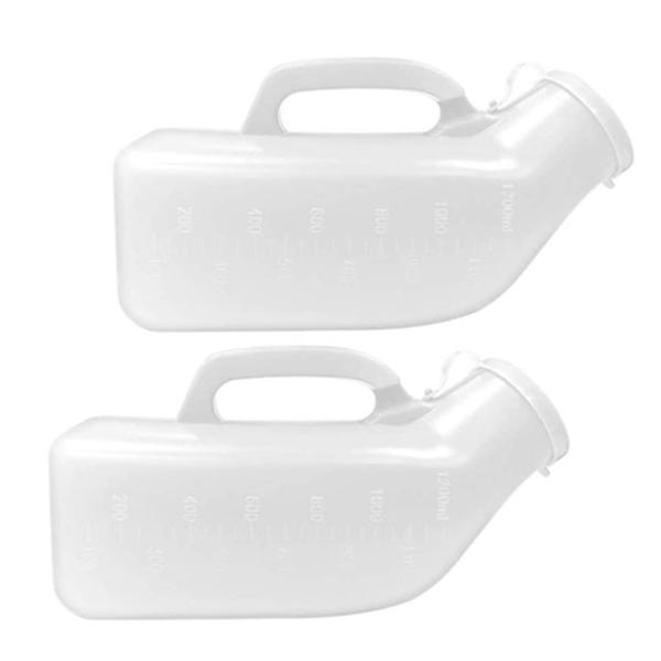 plastic chamber pot pee bottle male urinal bottle with cover 1200ml 1200cc