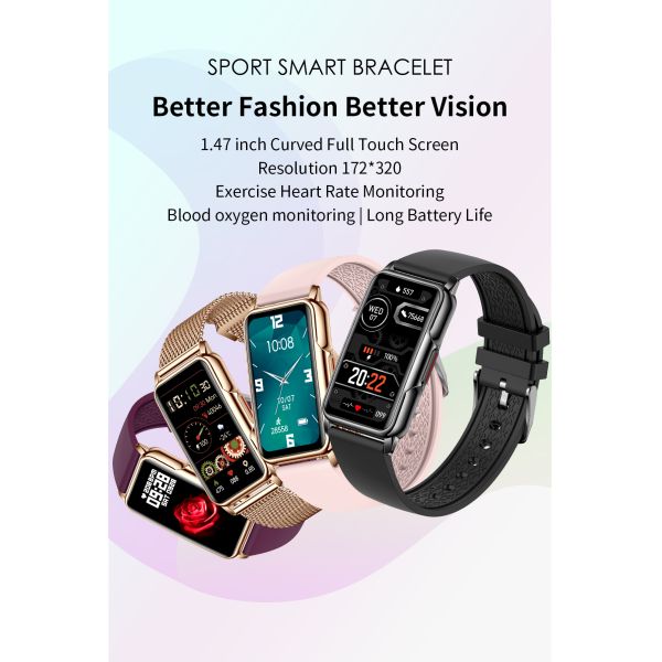 Eraysun 2025 New Smart Watches Ladies Message Push Pressure Tracker Sport Bracelet Waterproof Men Women Smartwatch