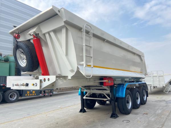 9t Grade 3 Axle Rear Dump Tipper Trailer With 1310mm Wheel Base