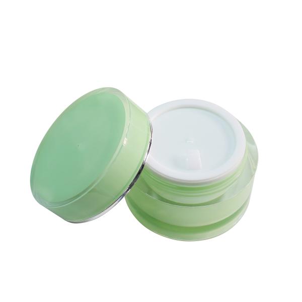 Luxurious Double Layer Acrylic Plastic Cosmetic Packaging Cream Jars 10g 15g 20g 30g