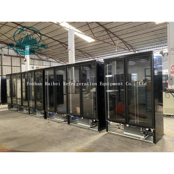 Commercial Double Door Freezer Glass Door Upright Ice Cream Freezer Showcase with CE