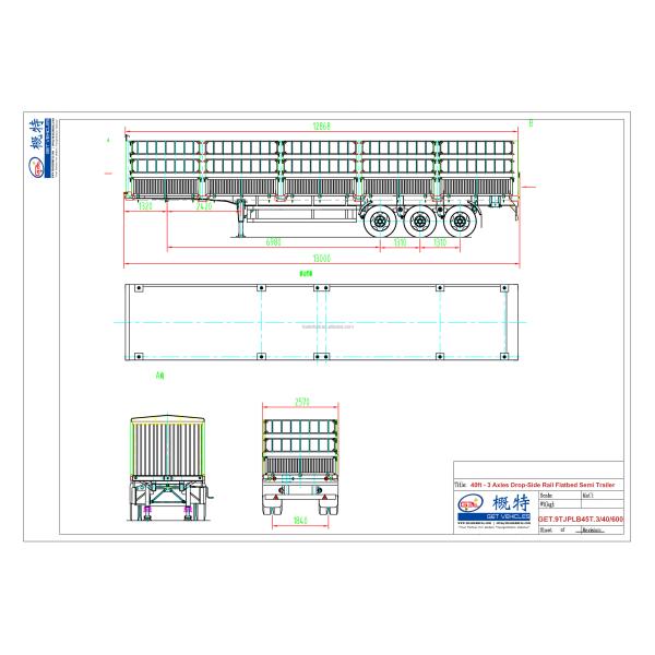 Special Design Side Rail and 2 Layer Fences Semi-Trailer for Light-Puffy Cargo Transport