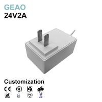 48W 24v 2a Wall Mount Power Supply Adapter High Temperatura Resistant SAA
